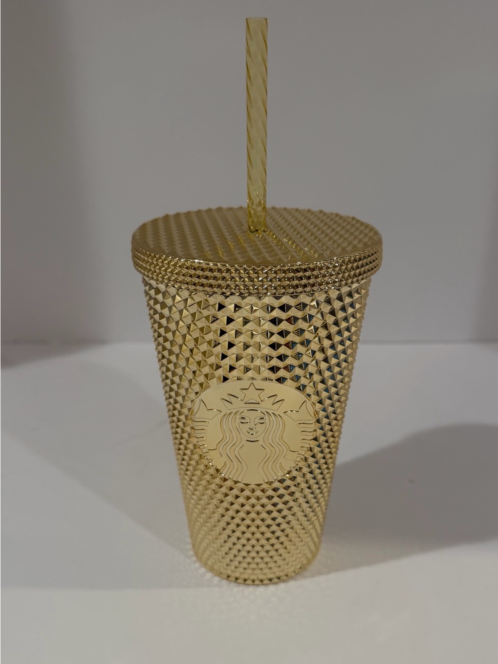 Starbucks Gold Studded Reusable Cup with Straw 16 oz